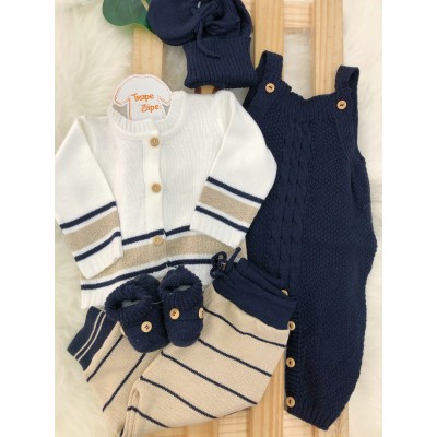 Kit algodão doce- Azul marinho e bege Kit algodão doce- Azul marinho e bege